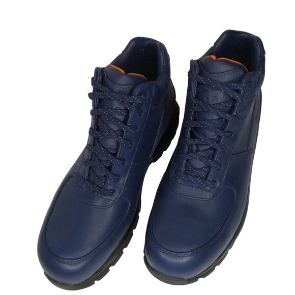 AUTHENTIC Nike Leather Air Max Goadome‎ Navy/Campfire Orange Men's 8.5 - Picture 1 of 12
